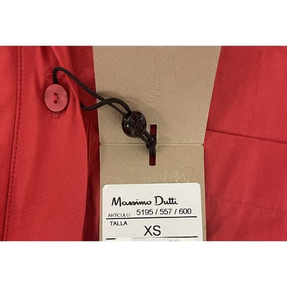 Massimo Dutti Womens Polo Shirt XS Red Relaxed Loose Fit 3/4 Sleeve 5195/557 NWT - Picture 6 of 15